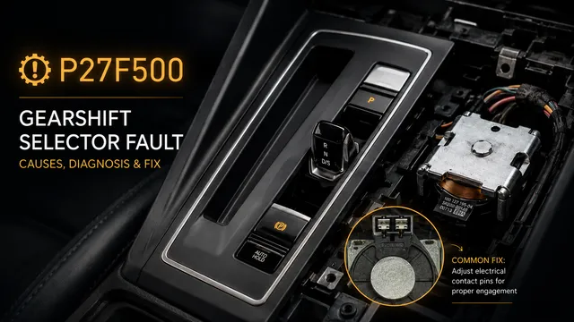 P27F500 Gearshift Selector Fault: What It Is and How to Fix It Yourself
