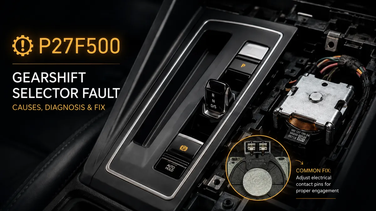 P27F500 Gearshift Selector Fault: What It Is and How to Fix It Yourself
